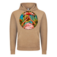 Vintage Coffee flamingos with western background Vintage Hoodie - BarkalooDesign