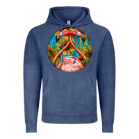 Vintage Denim flamingos with western background Vintage Hoodie - BarkalooDesign