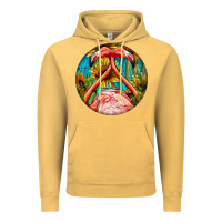 Flamingos With Western Background Vintage Hoodie | Teevron