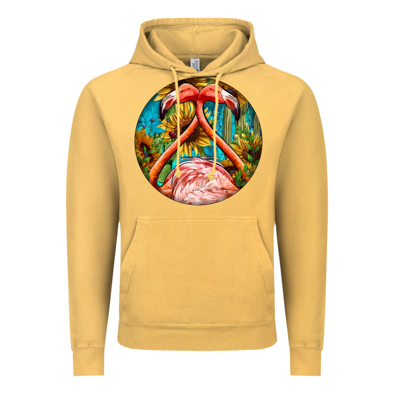 Flamingos With Western Background Vintage Hoodie by BarkalooDesign | Teevron