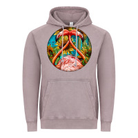 Vintage Zinc flamingos with western background Vintage Hoodie - BarkalooDesign