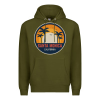 Army Green santa monica california Premium Hoodie - artisFamous