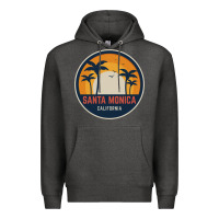 Charcoal Heather santa monica california Premium Hoodie - artisFamous