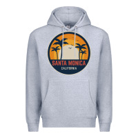 Heather Grey santa monica california Premium Hoodie - artisFamous