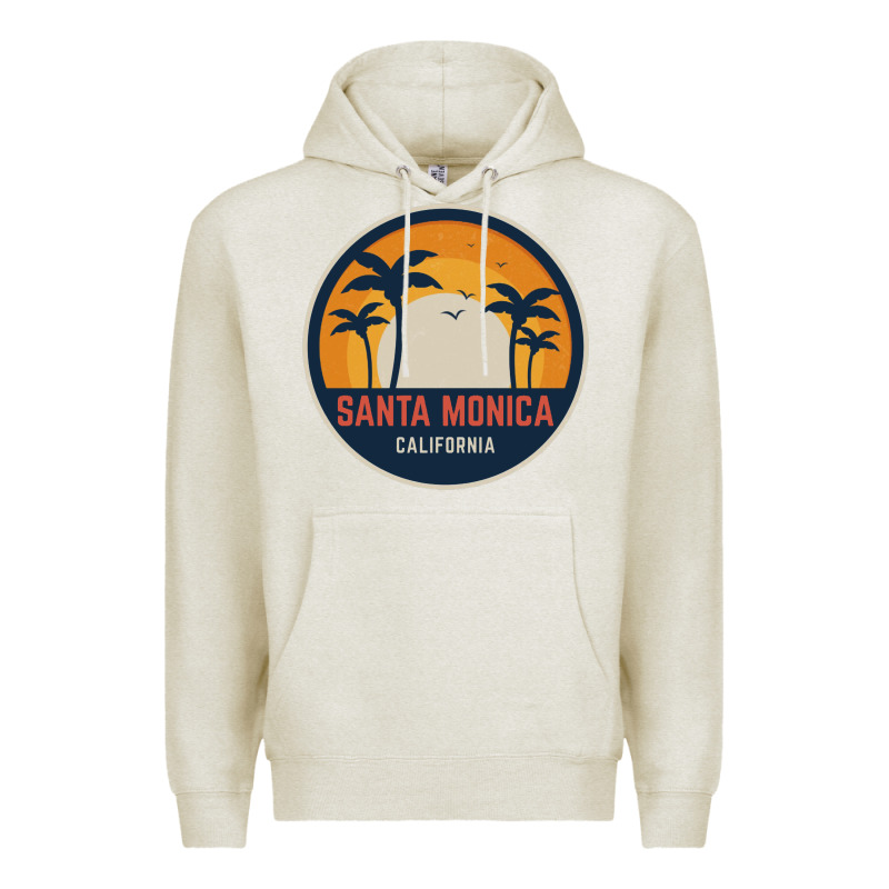 Santa Monica California Premium Hoodie by artisFamous | Teevron