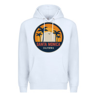 White santa monica california Premium Hoodie - artisFamous