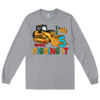 Heather Grey i'm 5 and digging it Long Sleeve Tee - Artiststas