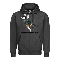 Charcoal Heather Western Ground Parrot Rare Wild And West Australia Zipper Hoodie - Bettercallsaul