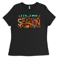 Black tis the season football Ladies Tee - RacoonDesign