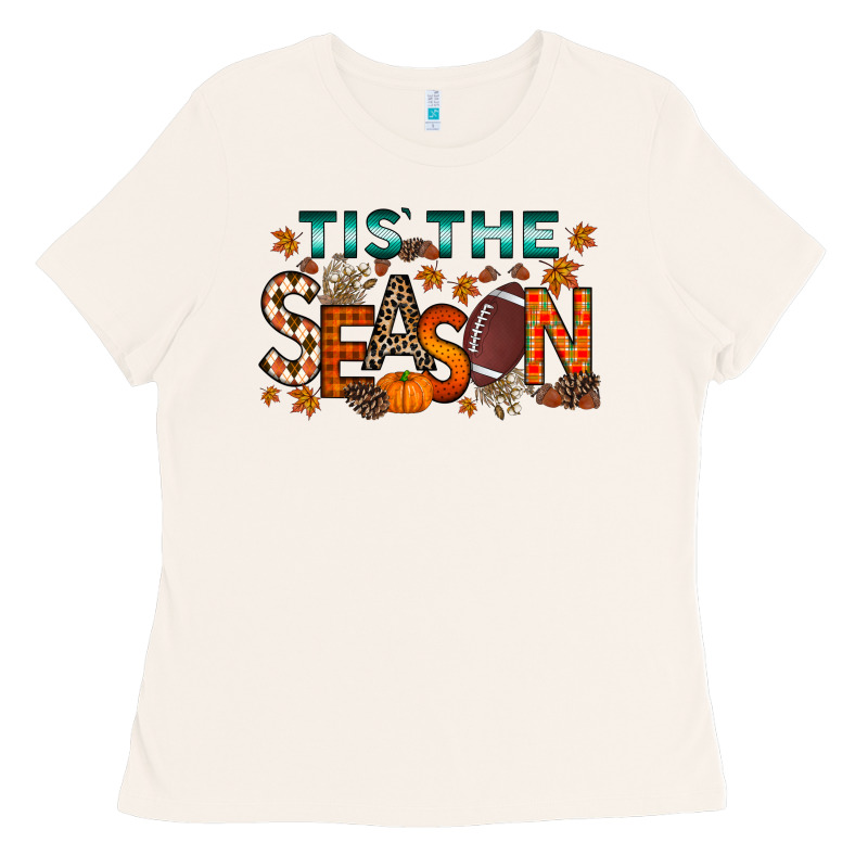 Tis The Season Football Ladies Tee by RacoonDesign | Teevron