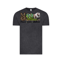 Vintage Black Leopard Peace Love Baboon Vintage Tee - LillyAllenDesigns