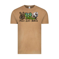 Vintage Camel Leopard Peace Love Baboon Vintage Tee - LillyAllenDesigns