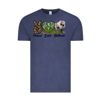 Vintage Denim Leopard Peace Love Baboon Vintage Tee - LillyAllenDesigns