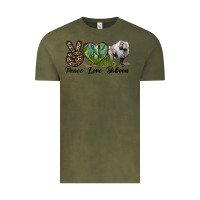 Vintage Olive Leopard Peace Love Baboon Vintage Tee - LillyAllenDesigns