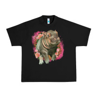 Black leopard baby hippo Urban Heavy Tee - LillyAllenDesigns