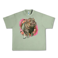 Oil Green leopard baby hippo Urban Heavy Tee - LillyAllenDesigns