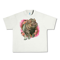 Pistachio leopard baby hippo Urban Heavy Tee - LillyAllenDesigns