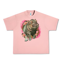 Salmon leopard baby hippo Urban Heavy Tee - LillyAllenDesigns