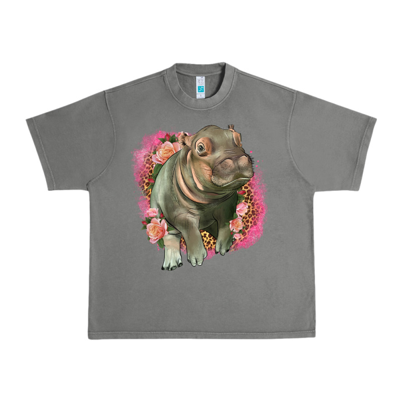 Leopard Baby Hippo Urban Heavy Tee by LillyAllenDesigns | Teevron