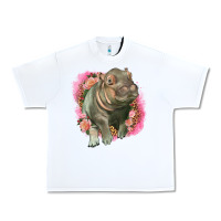 White leopard baby hippo Urban Heavy Tee - LillyAllenDesigns