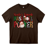 Chocolate Brown santa's favorite baseball player for christmas Heavy Core Tee - FaDigitalArtStudio