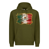 Army Green mexican flag with leopard Premium Hoodie - RanaPortraitStore