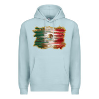 Blue Mist mexican flag with leopard Premium Hoodie - RanaPortraitStore