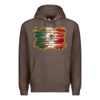Coffee mexican flag with leopard Premium Hoodie - RanaPortraitStore