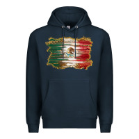 Navy mexican flag with leopard Premium Hoodie - RanaPortraitStore