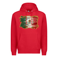Red mexican flag with leopard Premium Hoodie - RanaPortraitStore