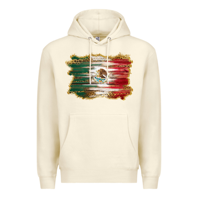 Mexican Flag With Leopard Premium Hoodie by RanaPortraitStore | Teevron