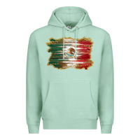 Seafoam mexican flag with leopard Premium Hoodie - RanaPortraitStore