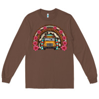 Chestnut school bus leopard cowhide rainbow Long Sleeve Tee - Artiststas