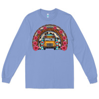 Colony Blue school bus leopard cowhide rainbow Long Sleeve Tee - Artiststas