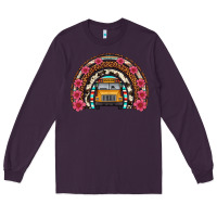 Plum school bus leopard cowhide rainbow Long Sleeve Tee - Artiststas