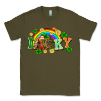 Army Green lucky gnome St. Patricks Day Classic Tee - FaDigitalArtStudio