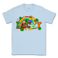Dusty Blue lucky gnome St. Patricks Day Classic Tee - FaDigitalArtStudio