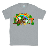 Heather Grey lucky gnome St. Patricks Day Classic Tee - FaDigitalArtStudio