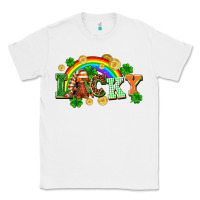 White lucky gnome St. Patricks Day Classic Tee - FaDigitalArtStudio