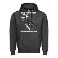 Charcoal Heather western ground parrot rare wild and west australian Zipper Hoodie - Bettercallsaul