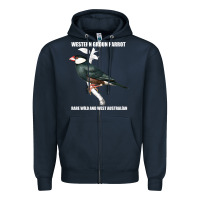 Navy western ground parrot rare wild and west australian Zipper Hoodie - Bettercallsaul
