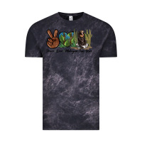 Cloud Black Peace Love Malayan Sun Bear Vintage Tee - LillyAllenDesigns