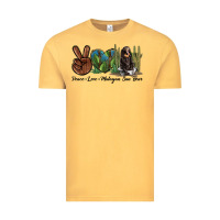 Vintage Mustard Peace Love Malayan Sun Bear Vintage Tee - LillyAllenDesigns