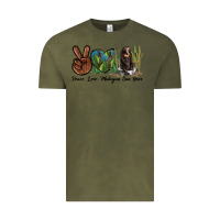 Vintage Olive Peace Love Malayan Sun Bear Vintage Tee - LillyAllenDesigns