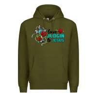 Army Green leave judgin to jesus Premium Hoodie - BarkalooDesign