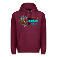 Burgundy leave judgin to jesus Premium Hoodie - BarkalooDesign