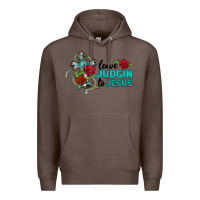 Coffee leave judgin to jesus Premium Hoodie - BarkalooDesign