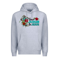 Heather Grey leave judgin to jesus Premium Hoodie - BarkalooDesign