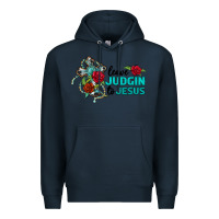 Navy leave judgin to jesus Premium Hoodie - BarkalooDesign