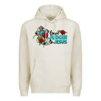 Oatmeal Heather leave judgin to jesus Premium Hoodie - BarkalooDesign